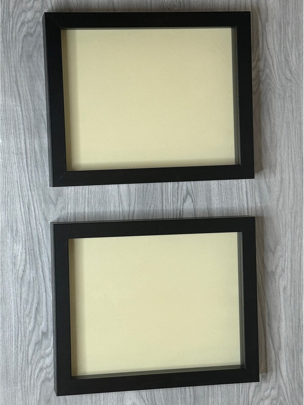 Set of 2 Black Shadow Box Display Frames 8x10 Deep